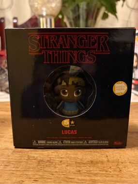 Netflix Stranger Things Lucas Vinyl Figure - Black & Red Box